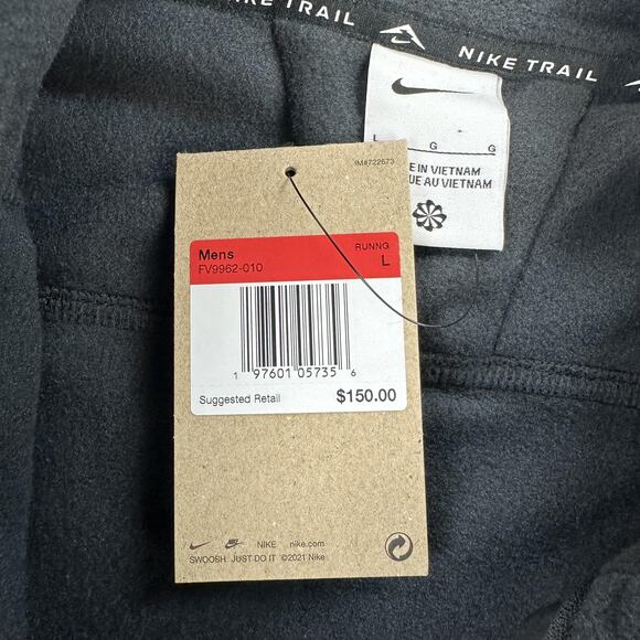 Nike Trail Pullover Mens Large Black Polartec Fleece Jacket FV9962-010 New Tags - Picture 8 of 12